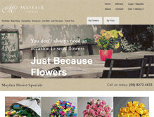 Tablet Screenshot of mayfairflorist.com.au